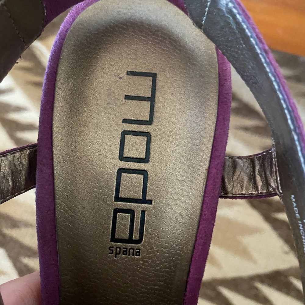 Moda Spana Suede Sling-backs Fuchsia 7 - Picture 10 of 13